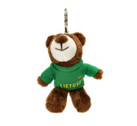 Pliušinis meškutis pakabukas raktams su marškinėliais LIETUVA Pliušinis meškutis pakabukas raktams su marškinėliais LIETUVA